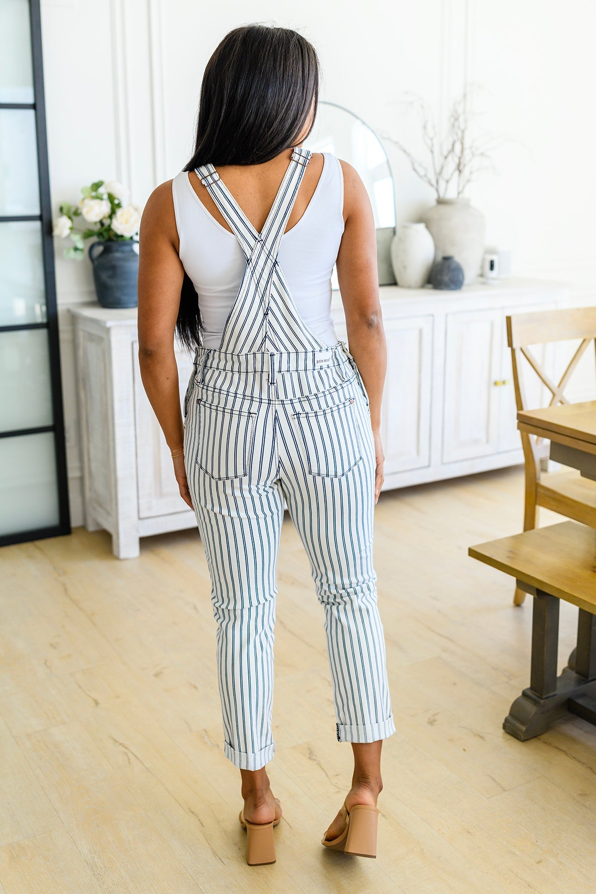 FINAL SALE- Judy Blue Railroad Stripe Overalls