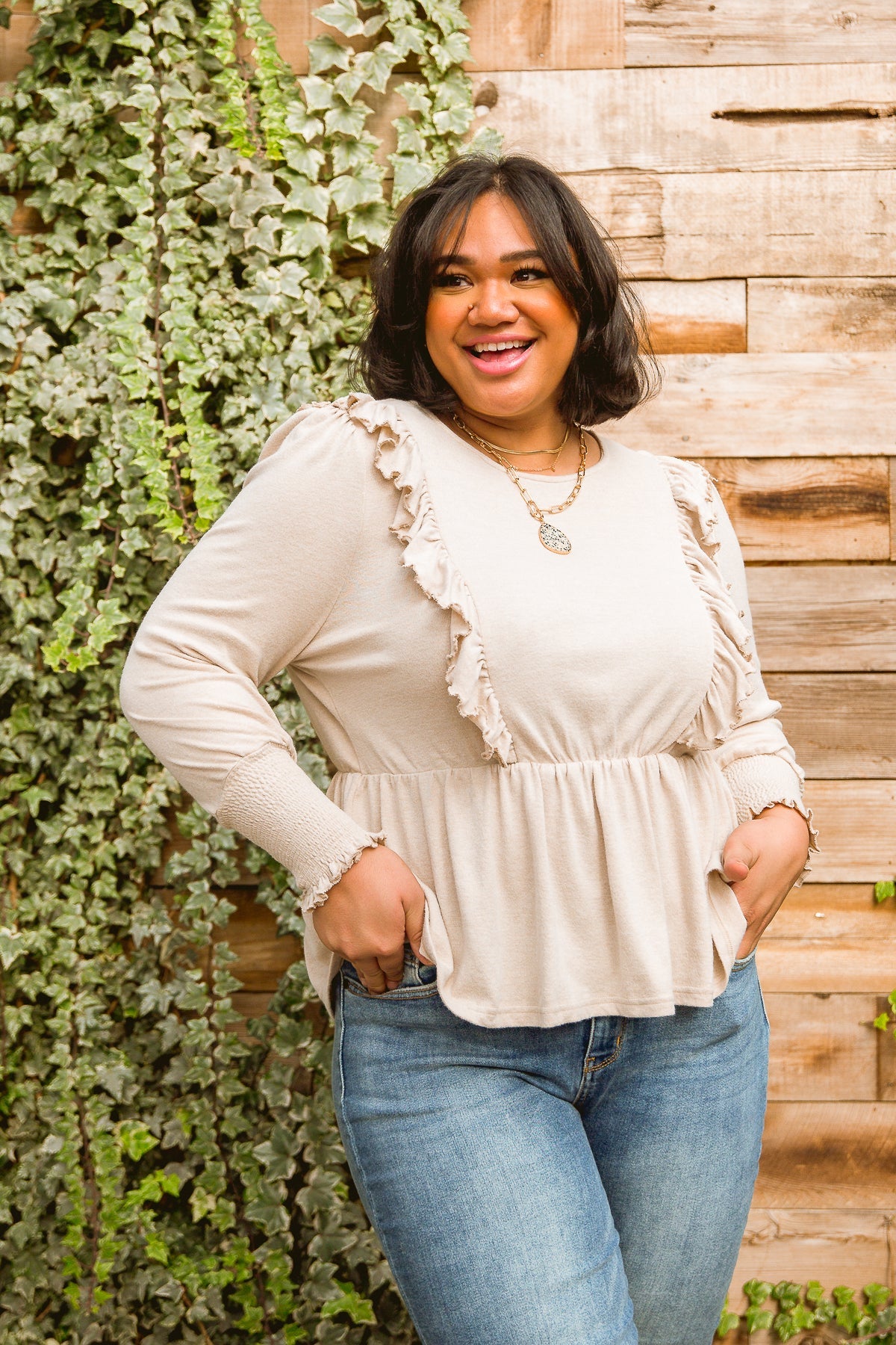 FINAL SALE- Sweet Confession Top In Seashell