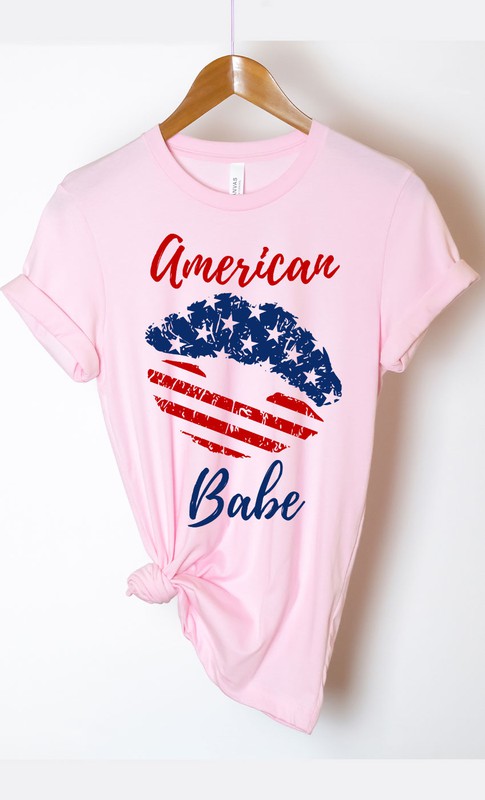 American Babe Lips Stars Stripes Graphic Tee