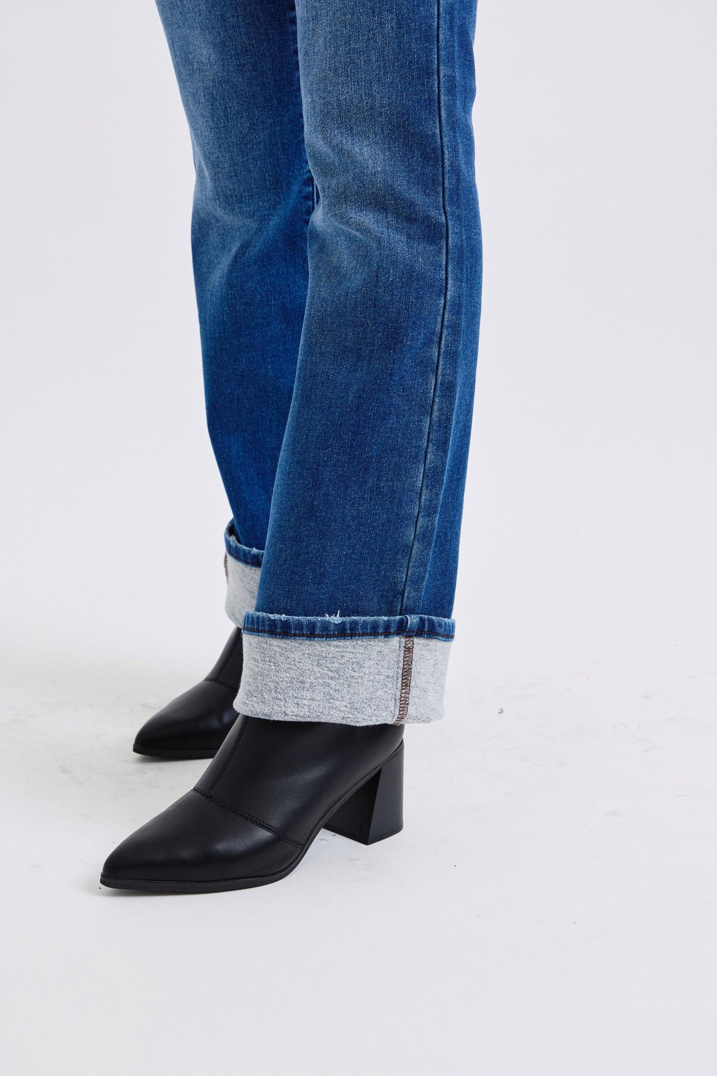 Judy Blue Run Mid-Rise Bootcut Jeans with Thermal Lining