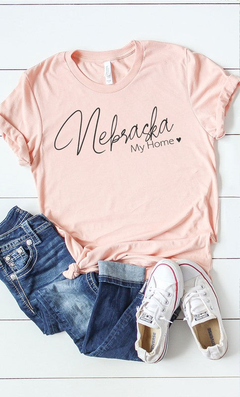 Nebraska my home graphic tee PLUS