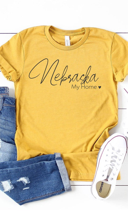 Nebraska my home graphic tee PLUS