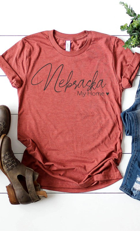 Nebraska my home graphic tee