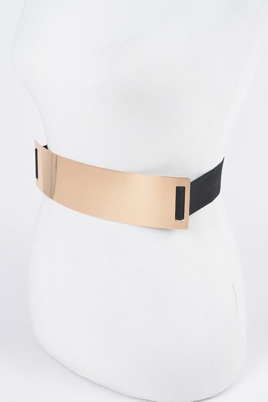 Metal Plaque Iconic Elastic Belt