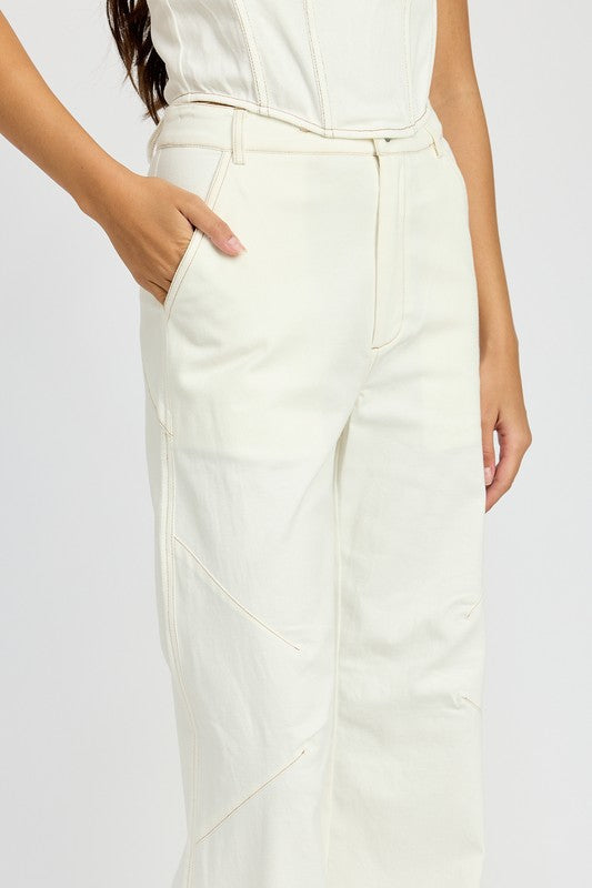 HIGH WAISTED WIDE LEG PANTS