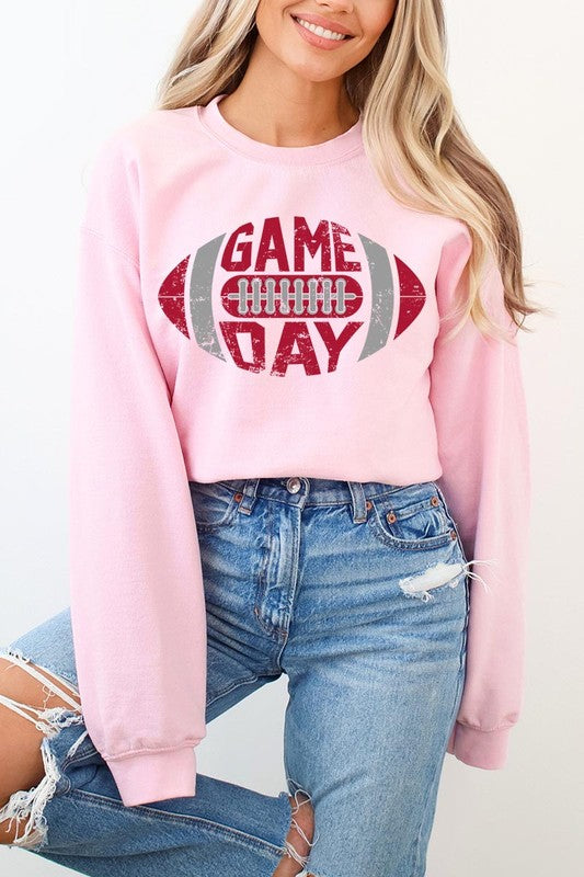 Game Day Football  Graphic Fleece Sweatshirts