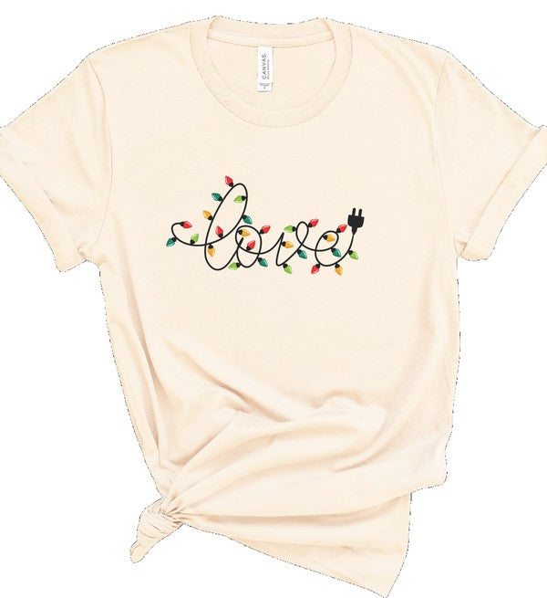 Love Christmas Lights Graphic Boutique Tee