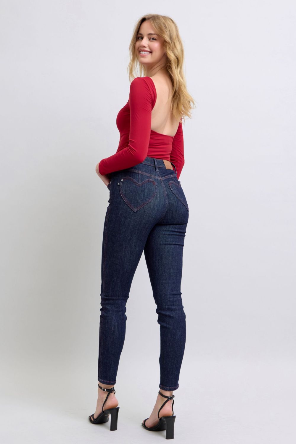 Judy Blue  Heart Shaped Back Pockets Skinny Jeans