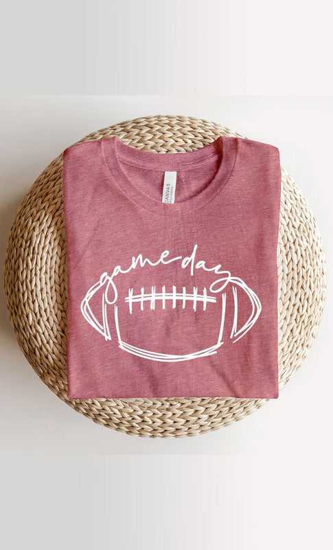 Cursive Football Game Day Graphic Tee