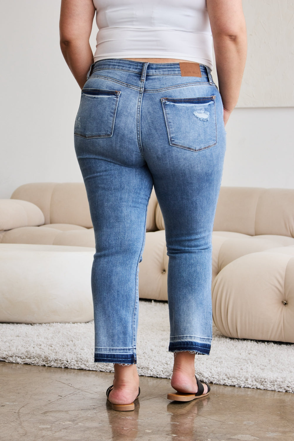 Judy Blue  Release Hem Cropped Bootcut Jeans