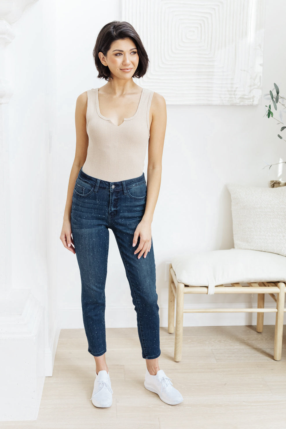 FINAL SALE- Mid-Rise Relaxed Fit Mineral Wash Jeans