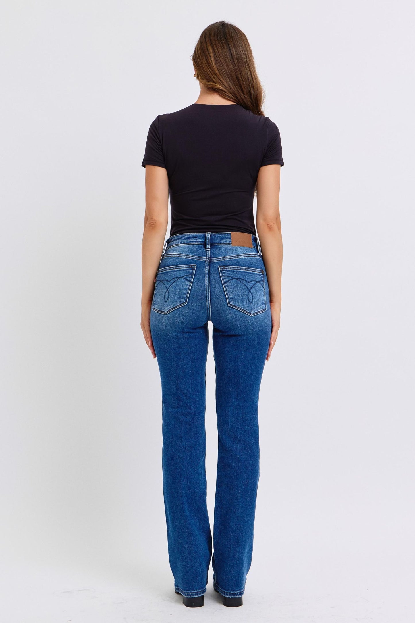 Judy Blue Run Mid-Rise Bootcut Jeans with Thermal Lining