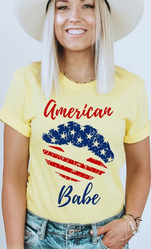 American Babe Lips Plus Size Graphic Tee