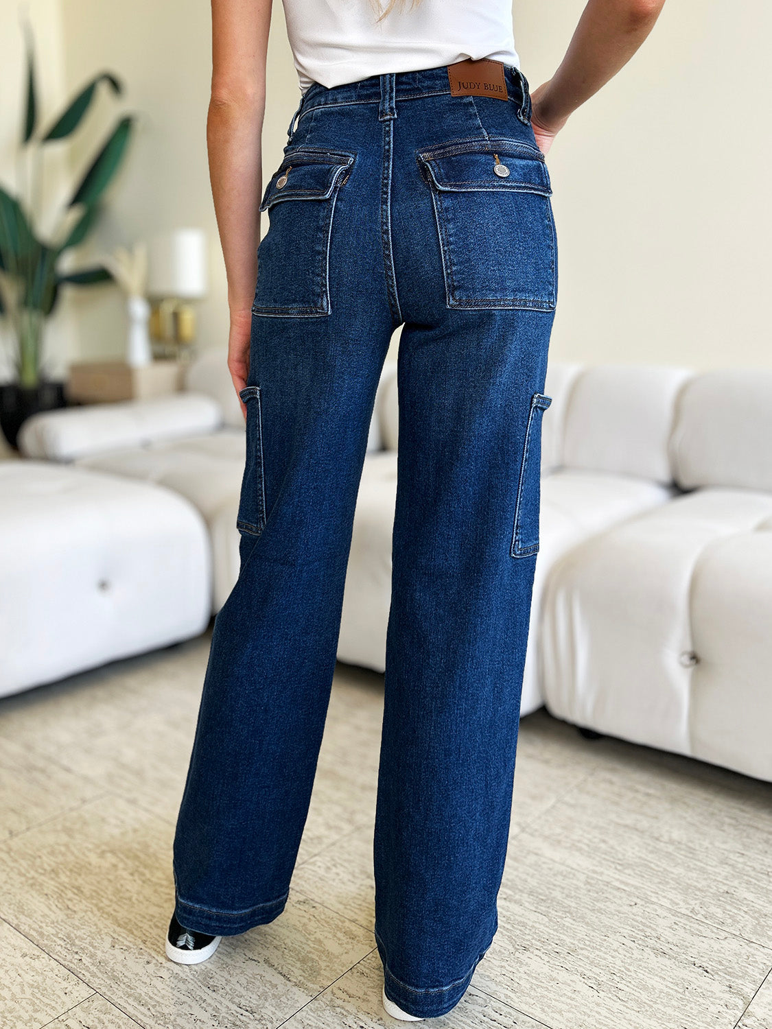 Judy Blue High Waist Straight Cargo Jeans